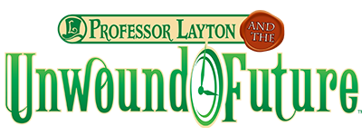 Professor Layton And The Unwound Future title screen for Nintendo DS